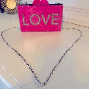 Bari Lynn LOVE Acrylic Clutch Bag